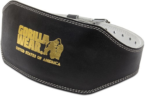 Gorilla Wear 6- Inch Padded Leather Lifting Belt - All Colors