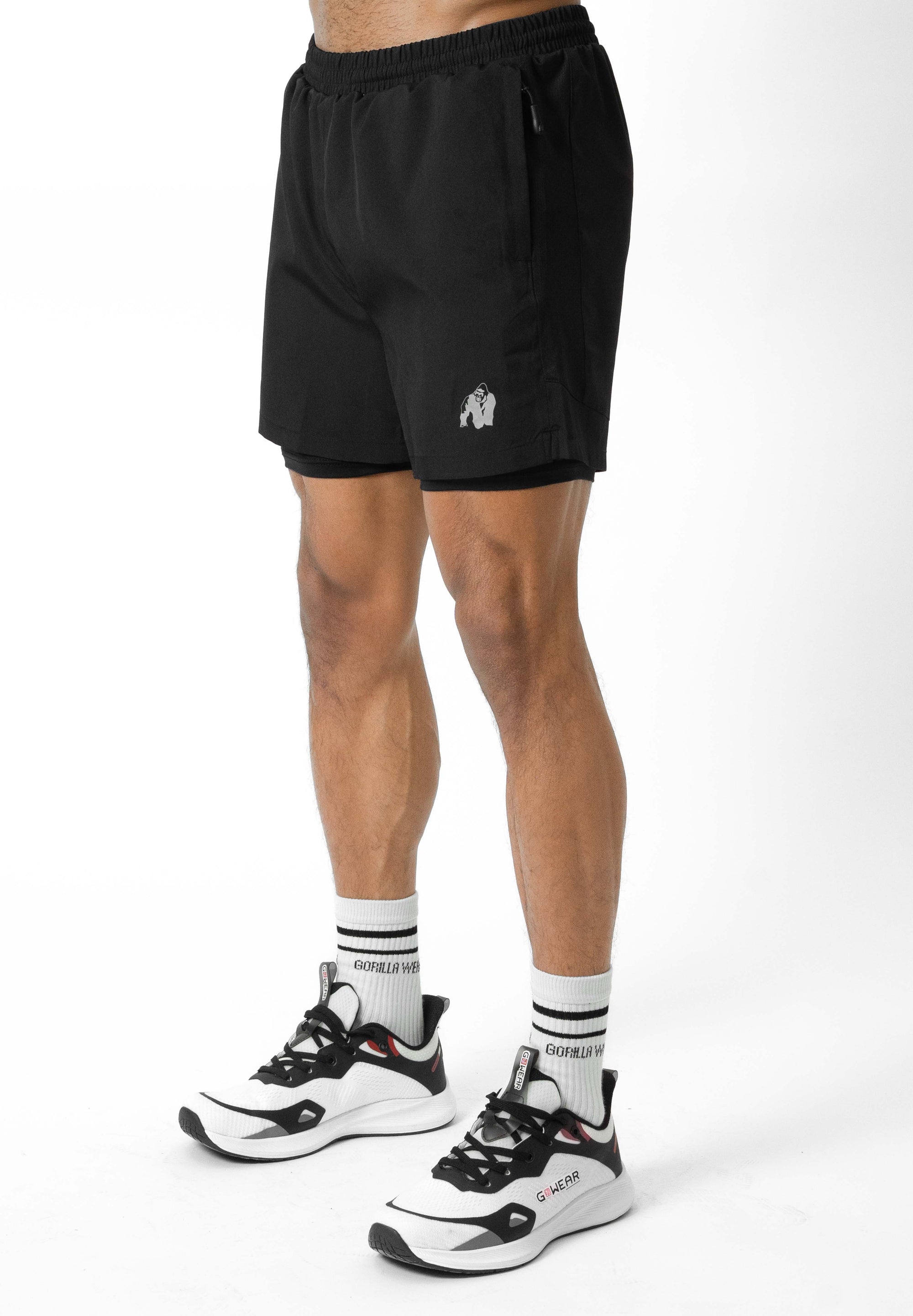 Gorilla Wear Lowell 2-in-1 Shorts - Black