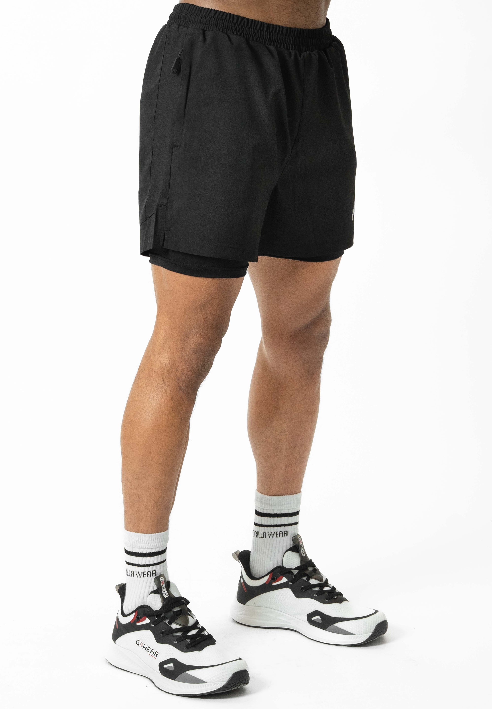 Gorilla Wear Lowell 2-in-1 Shorts - Black