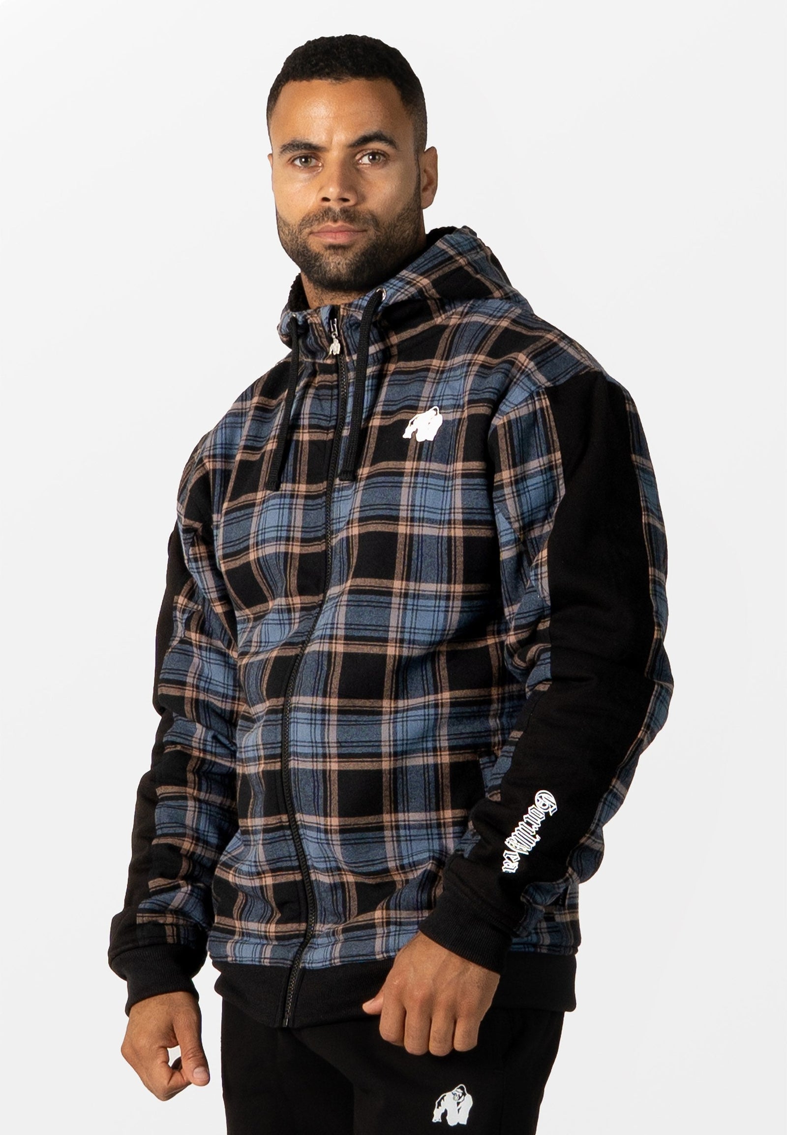 Gorilla Wear Kenton Zipped Jacket - Black/Blue
