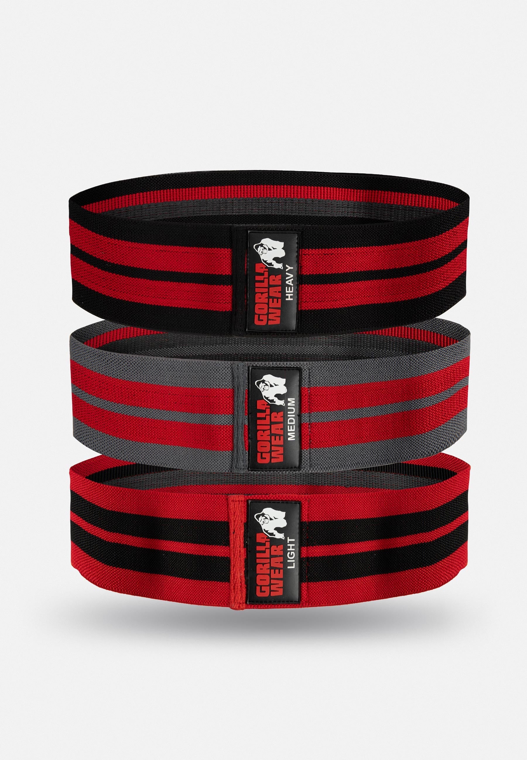 Gorilla Wear Glute Bands 3-Pack - Black/Red/Gray