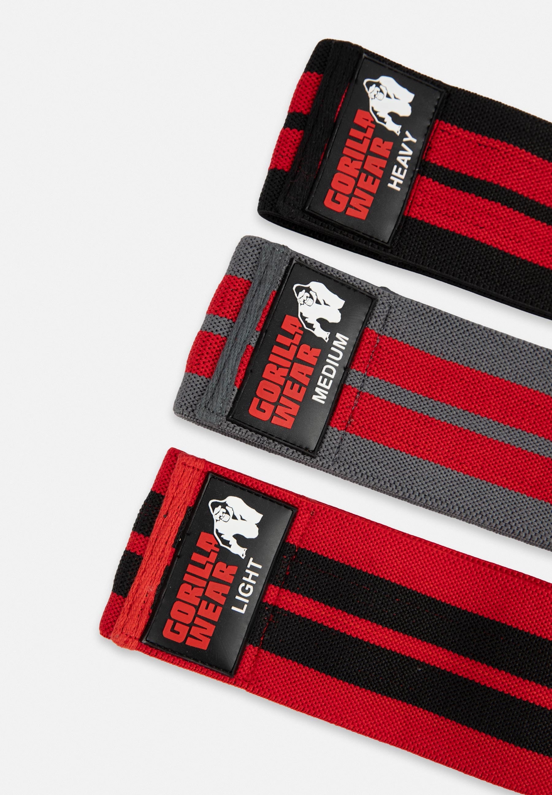 Gorilla Wear Glute Bands 3-Pack - Black/Red/Gray