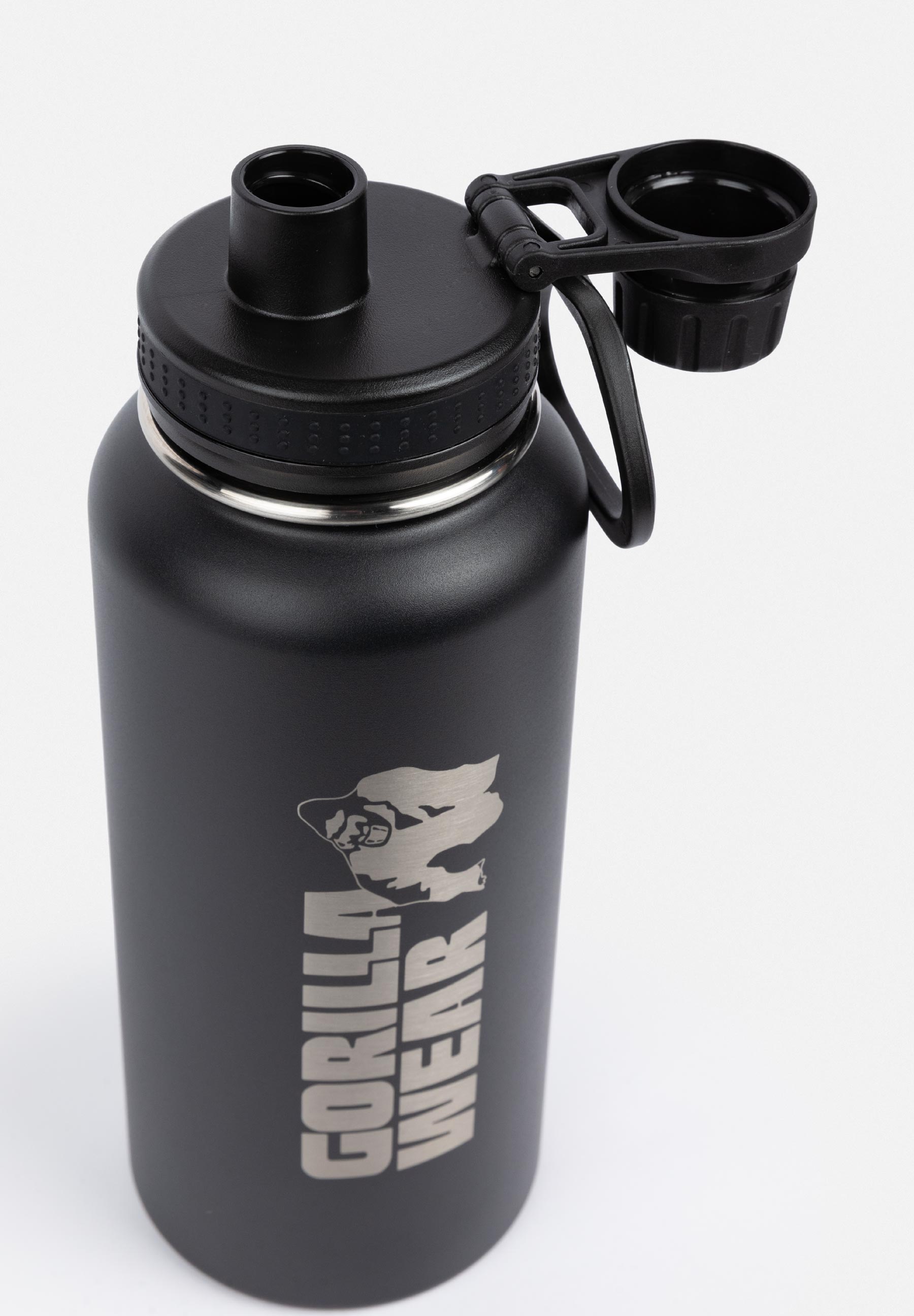 Gorilla Wear Insulated Stainless Steel Water Bottle 1000ML - Musta