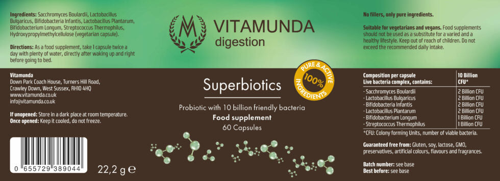 Vitamunda Superbiotics 60 kapslar