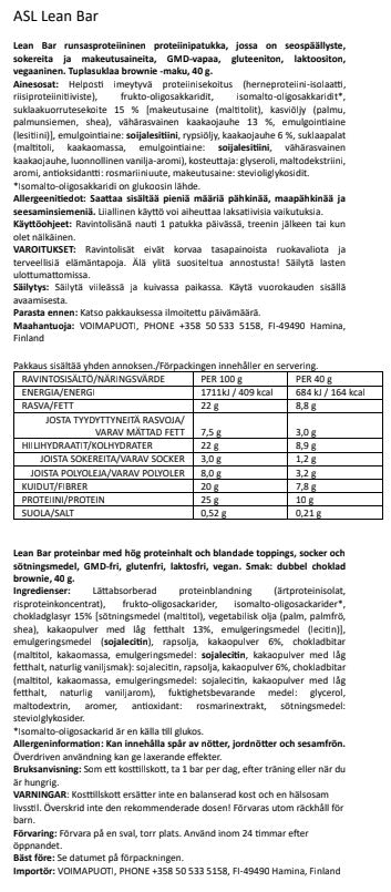 All Sports Labs Lean Bar-proteiinipatukka