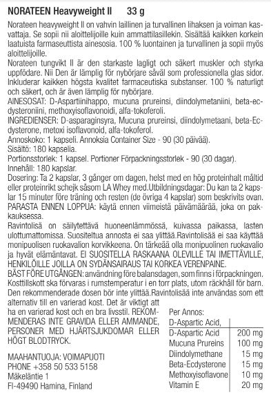 La Muscle NORATEEN Heavyweight II-kapslar