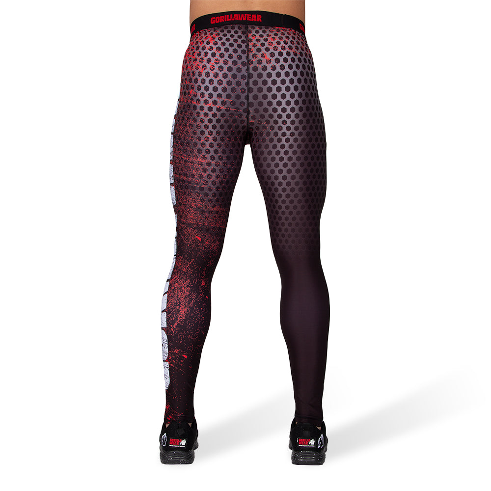 Gorilla Wear Bruce Men's Tights - Punainen/Harmaa