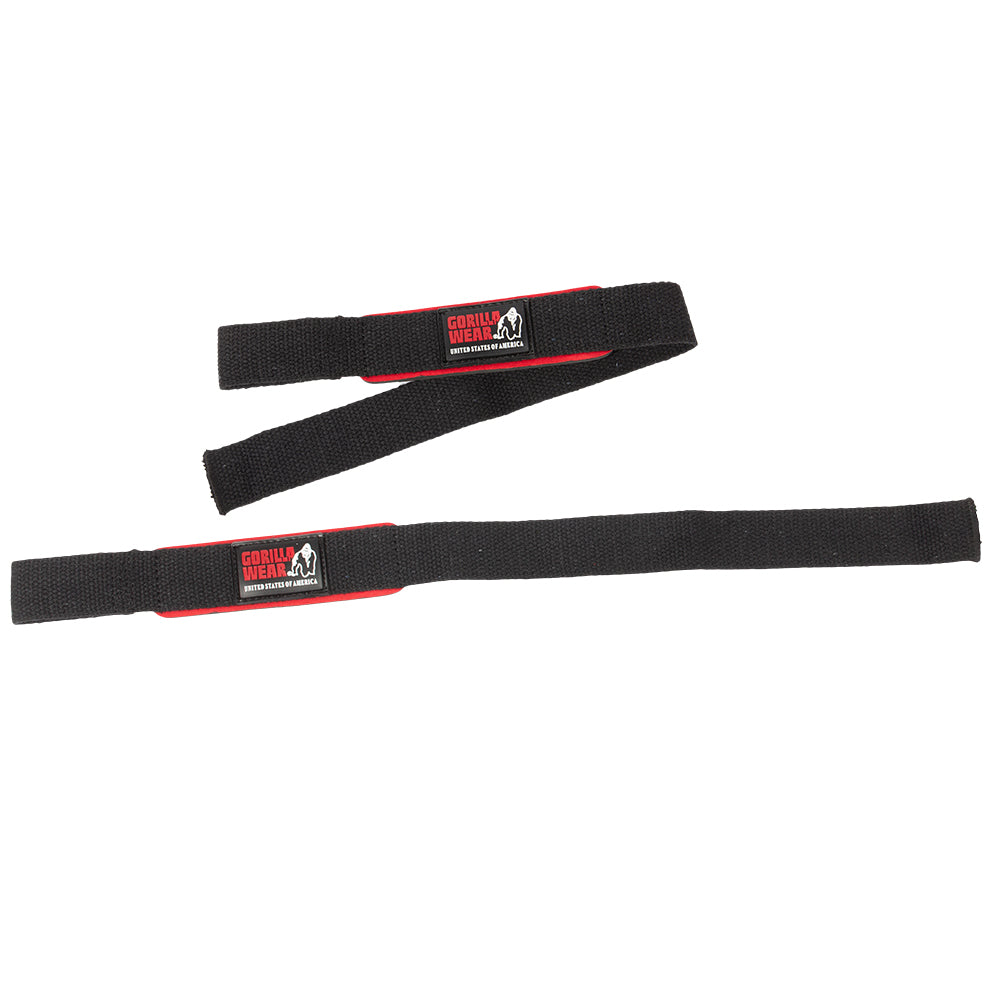 Gorilla Wear Padded Lifting Straps - Musta