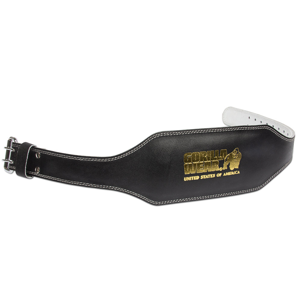 Gorilla Wear Full Leather Padded Belt - Musta