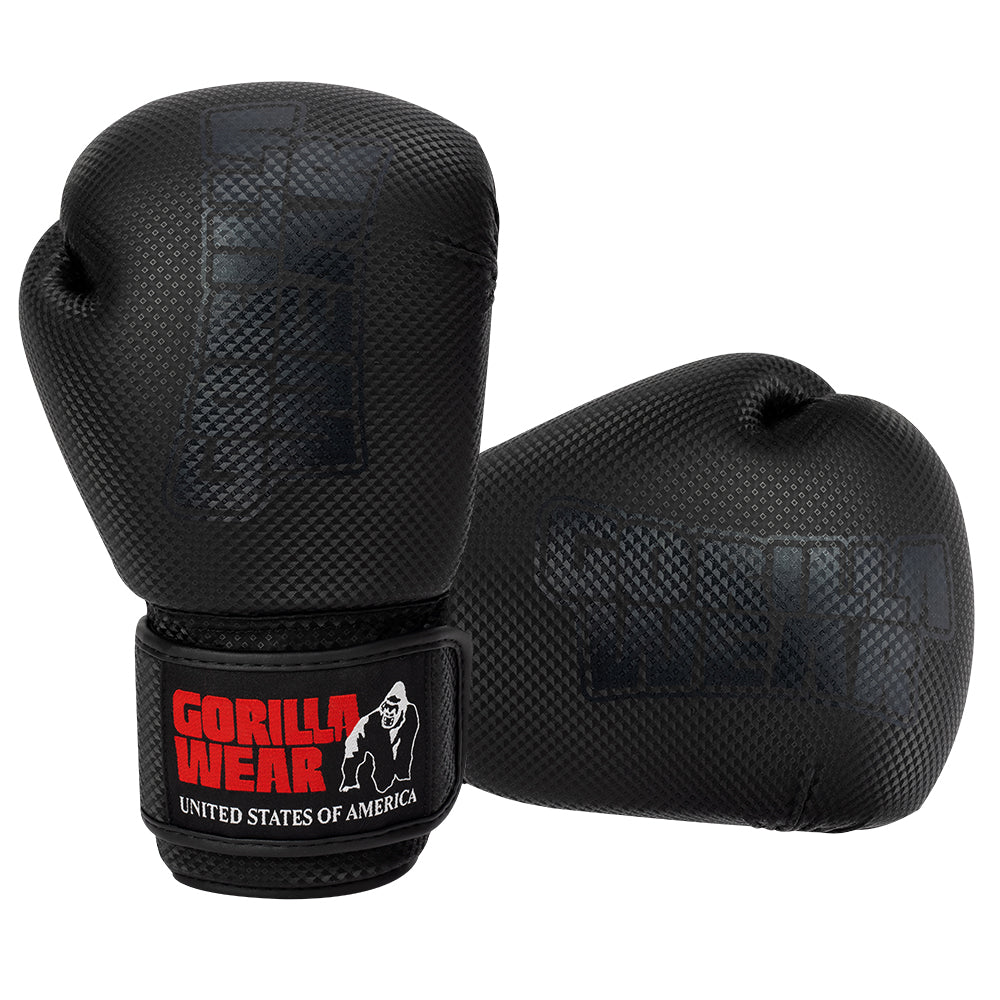 Gorilla Wear Montello Boxing Gloves - Musta