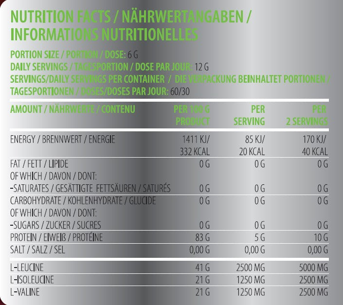 All Sports Labs VEGAN BCAA - jauhe 360g