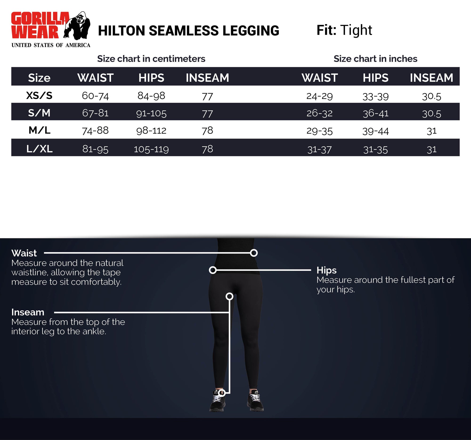 Gorilla Wear Hilton Seamless Leggings - Alla färger