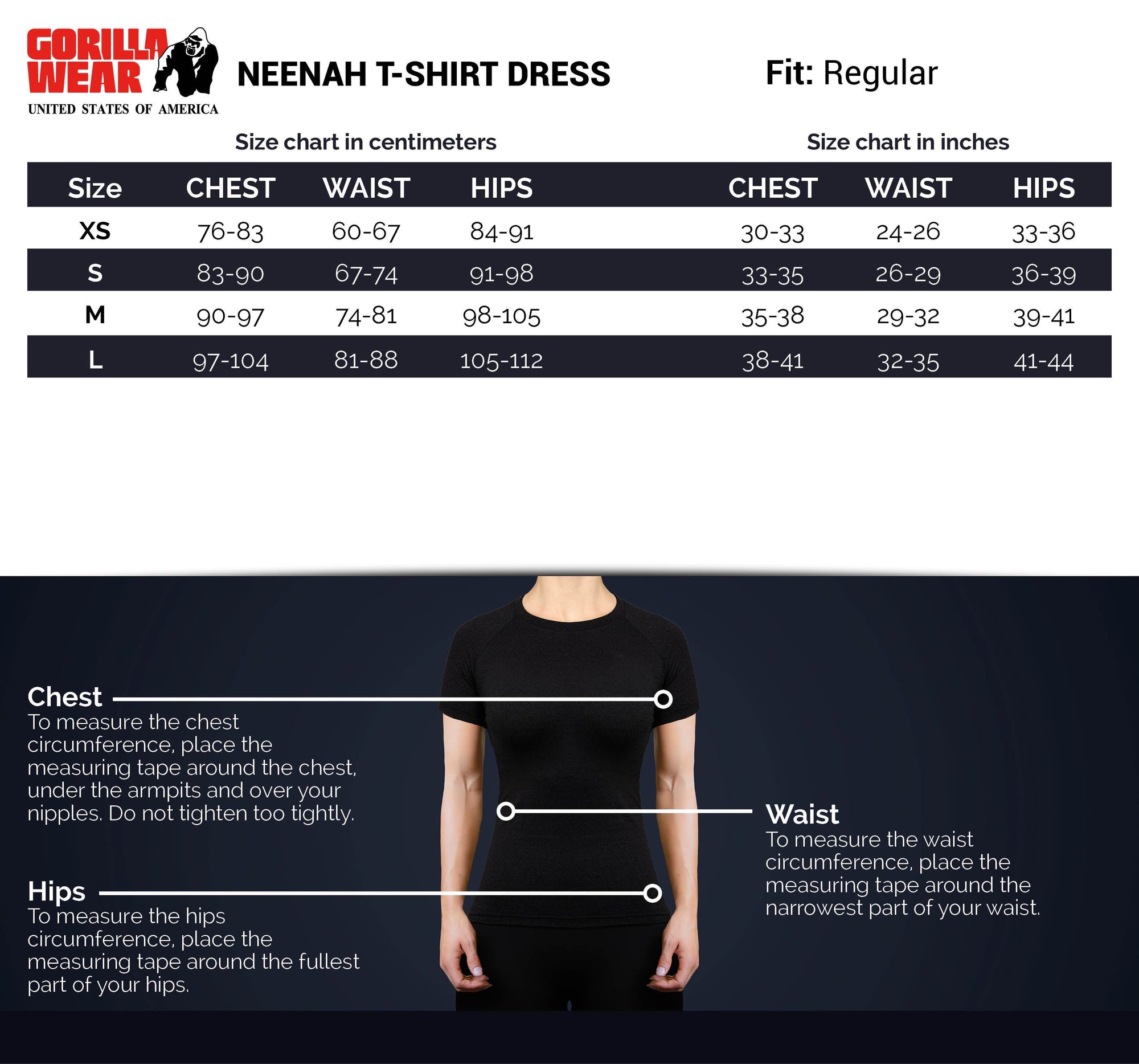 Gorilla Wear Neenah T-Shirt Dress - Black