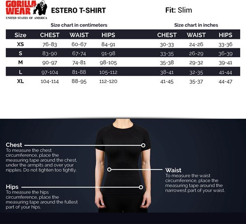 Gorilla Wear Estero T-Shirt - Kaikki värit