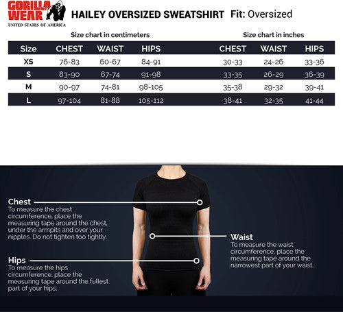 Gorilla Wear Hailey Oversized Sweatshirt - Kaikki värit