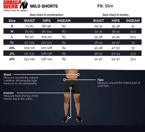 Gorilla Wear Milo Shorts - Kaikki värit