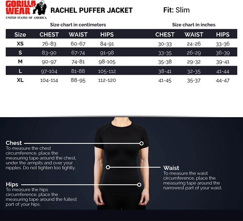 Gorilla Wear Rachel Puffer Jacket - Black