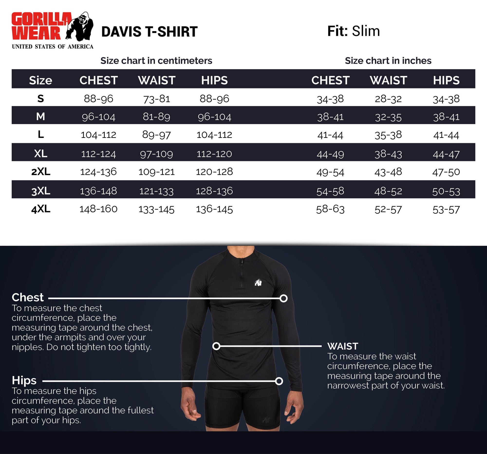 Gorilla Wear Davis T-Shirt - Kaikki värit
