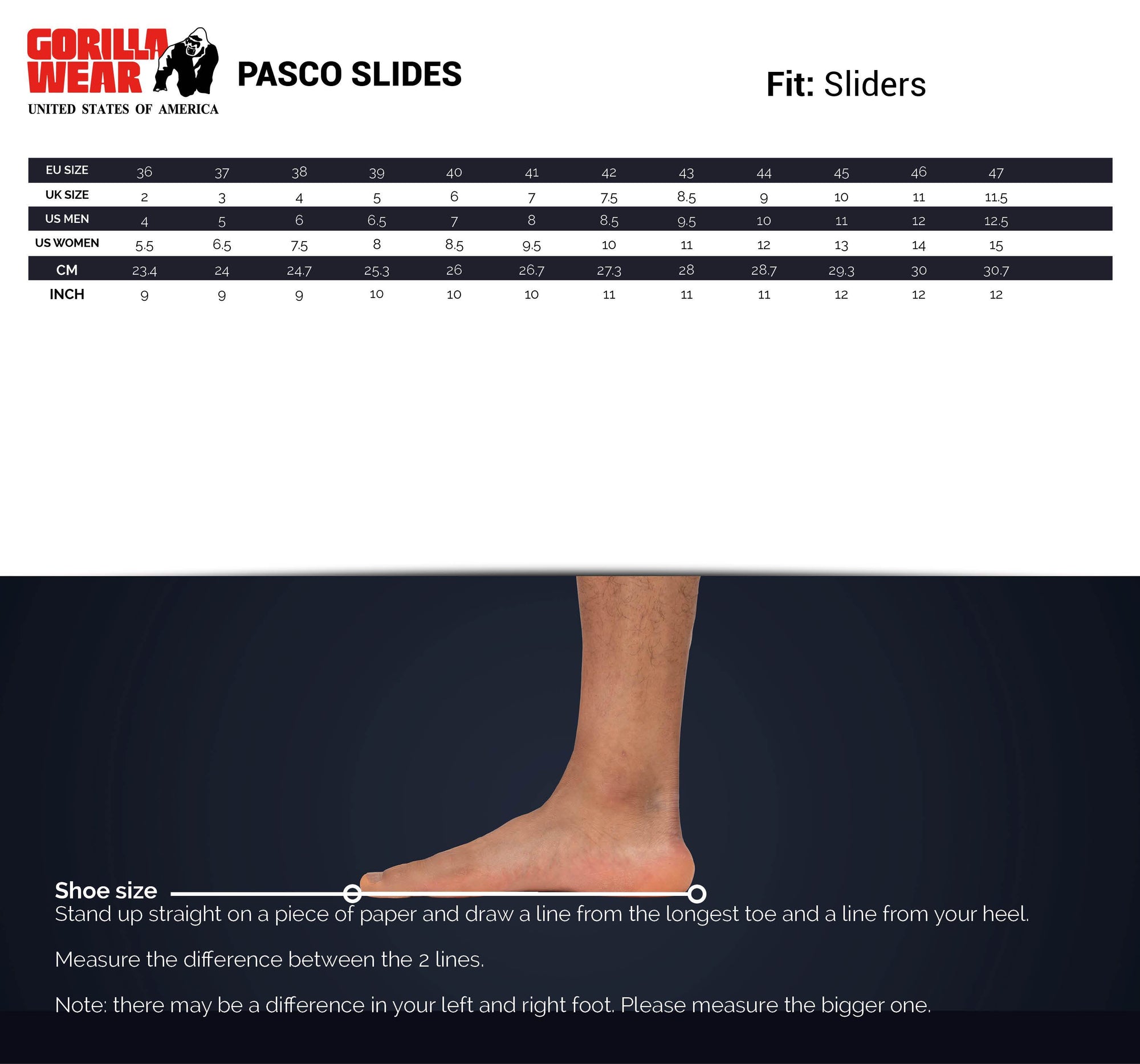 Gorilla Wear Pasco Slides - Kaikki värit